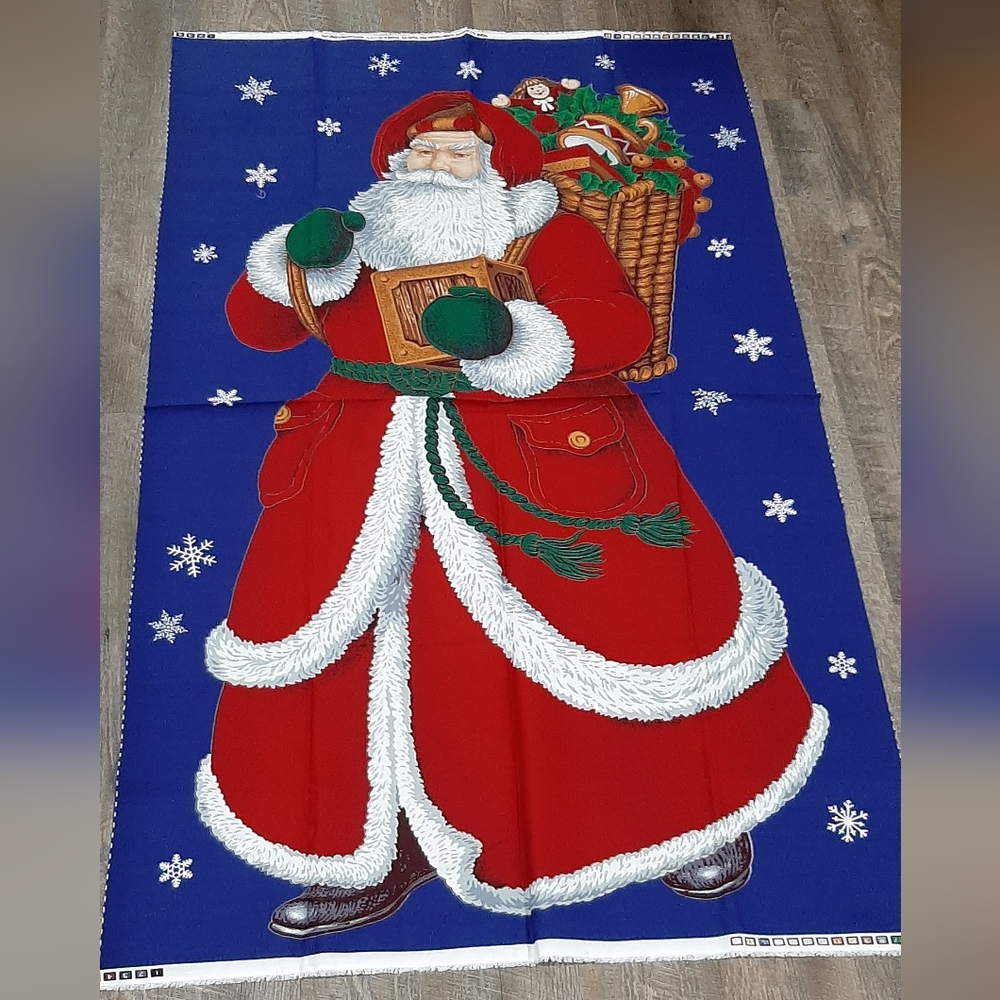 2006 VIP Cranston Print Works Santa Claus with Gifts Door Panel 35" x 60" USA